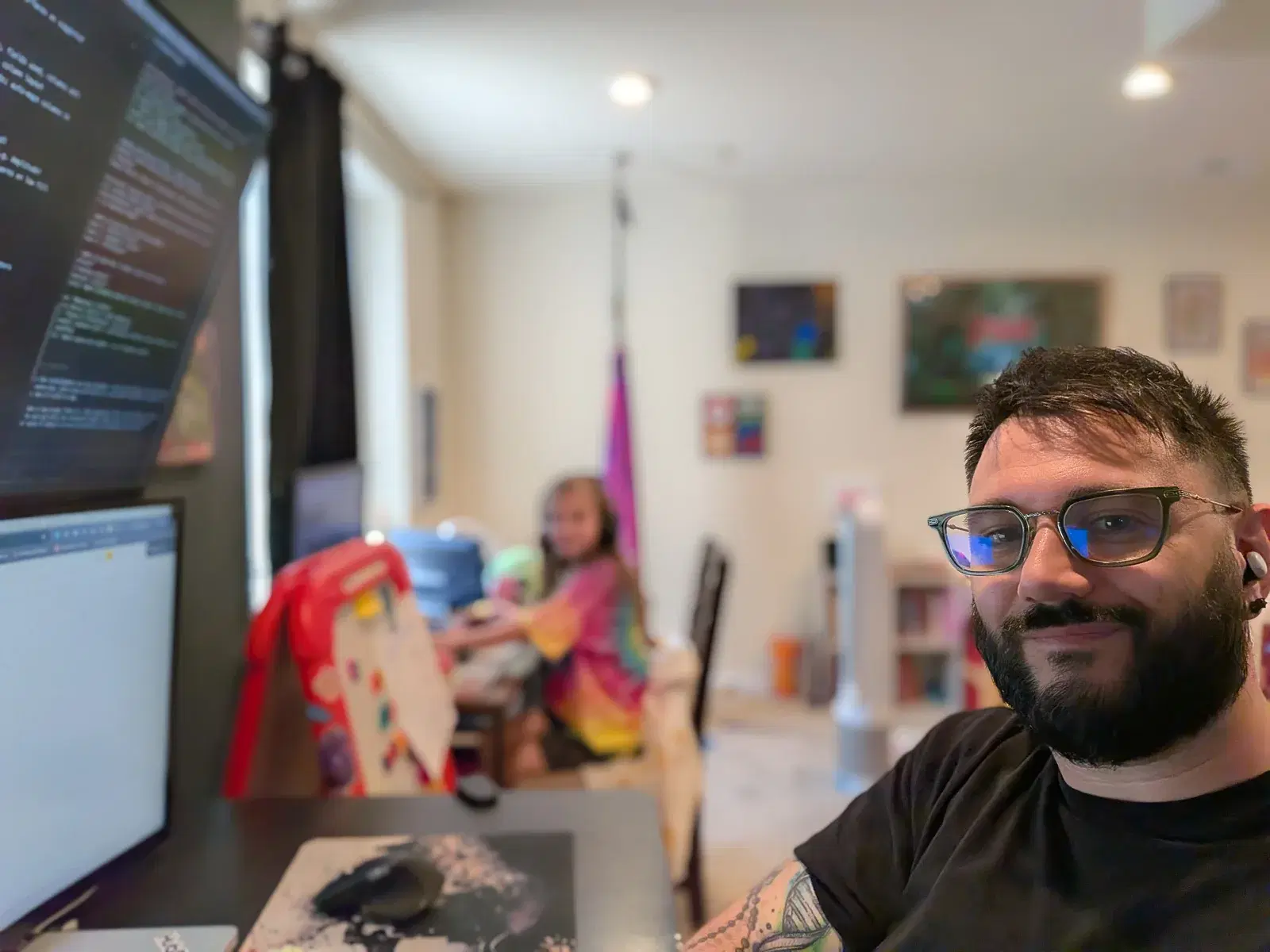 Matt working from his home office